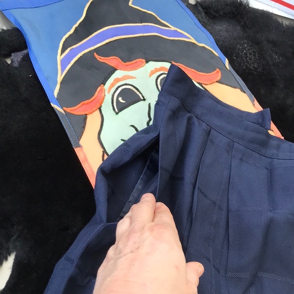 Amanda Smith Petites Navy Blue 2 pc Double Button Look Blazer Skirt Set 10 - Picture 13 of 16